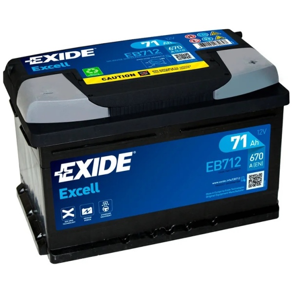 Baterie Exide Excell 71Ah 670A 12V EB712